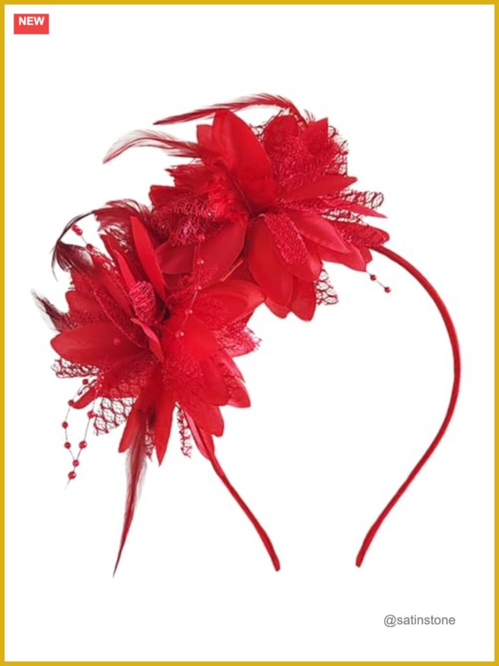 Fascinators Hat Pearl Flower Mesh Veil Feather Headband 1920s Headpiece Hair